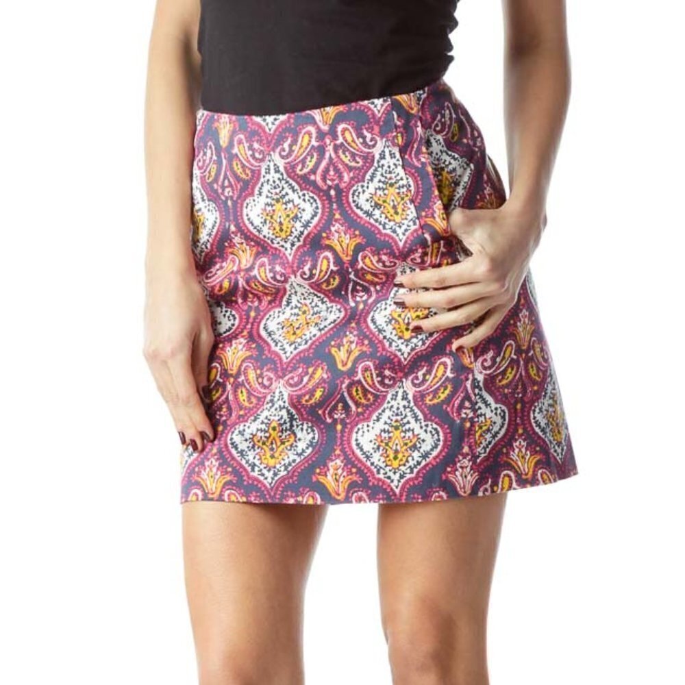 J.Crew Multicolored Printed Pocketed Mini Skirt - Picture 2 of 3